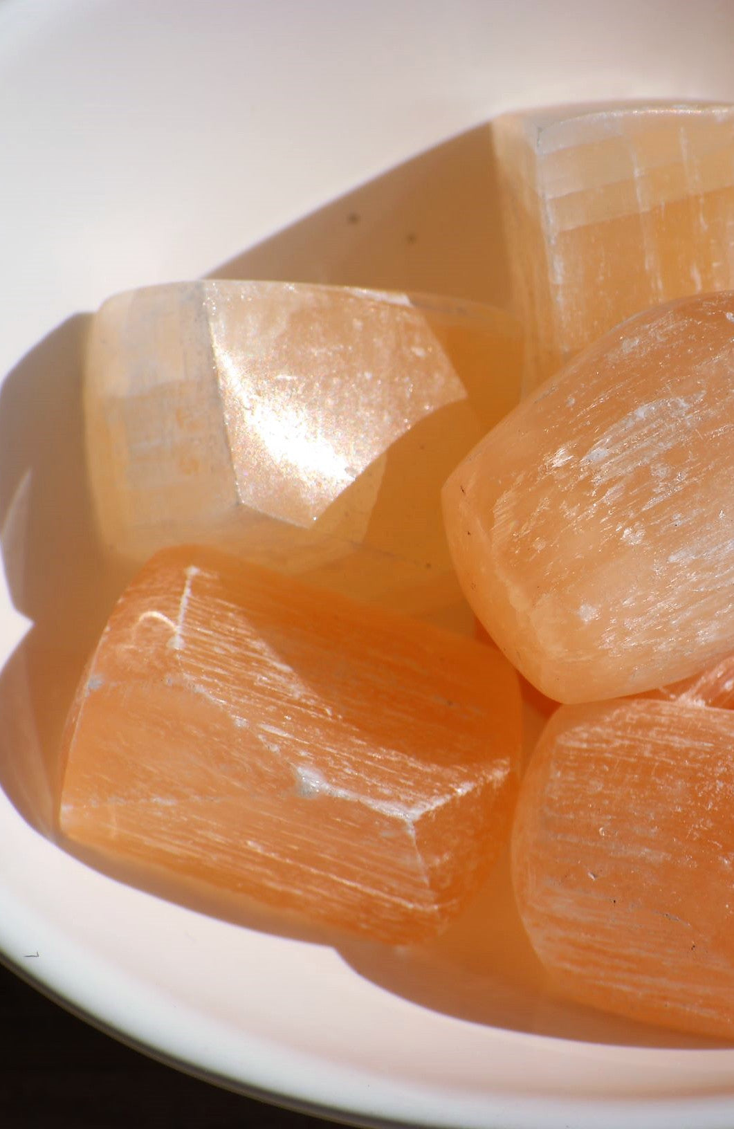 Peach Selenite Tumbled Stone